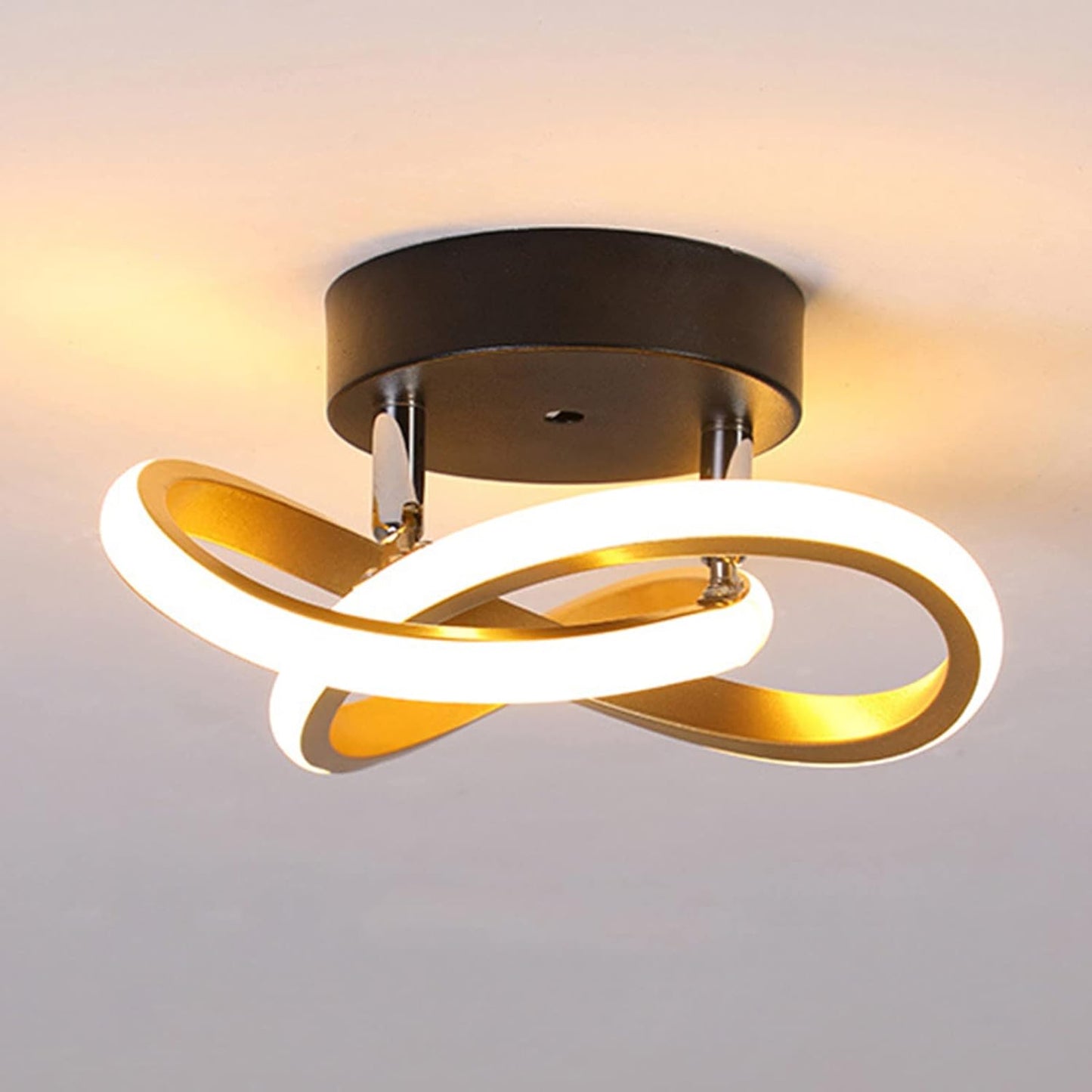 Modern LED Ceiling Light - Minimalist Design for Living Room and Bedroom - C Gold / Warm White