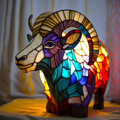 Royaleva WildCraft Animal Light Sculptures – Stained Glass LED Art Lamp