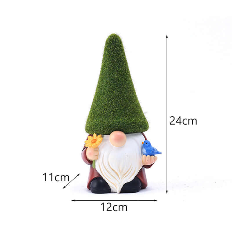 Royaleva Decorative Garden Elderly - Whimsical Resin Figurine for Indoor & Outdoor Spaces - Red Clothing