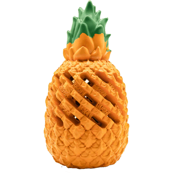 Pawellure Indestructible Pineapple Dog Chew Toy with Treat Dispenser for Aggressive Chewers