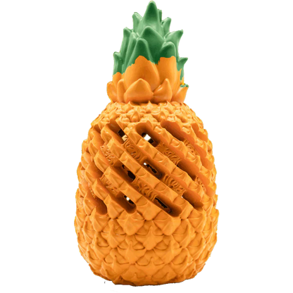 Pawellure Indestructible Pineapple Dog Chew Toy with Treat Dispenser for Aggressive Chewers