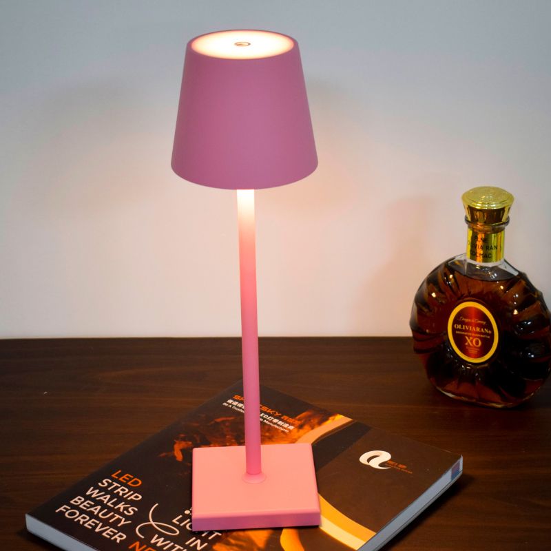 Rayvia Cordless Table Lamp - Battery Operated, Dimmable LED with Waterproof Design - Pink