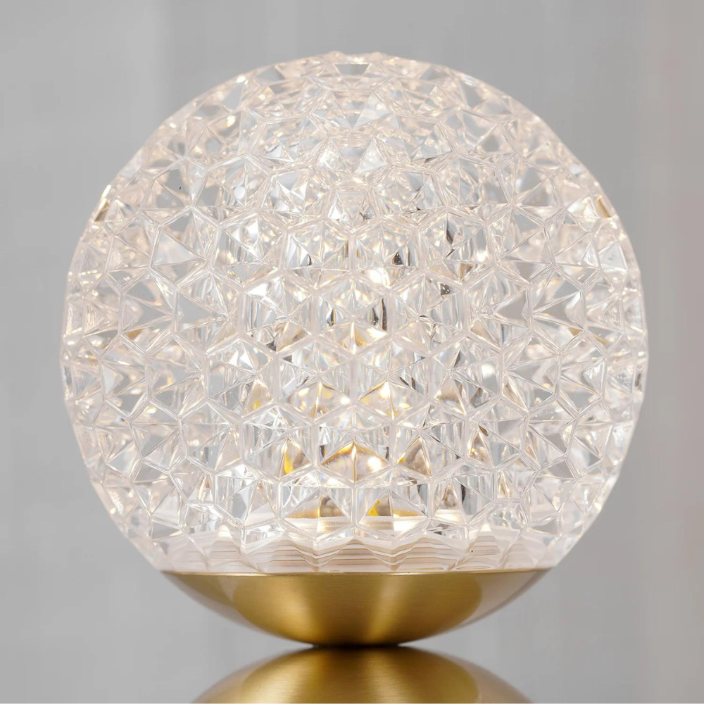 Royaleva Crystal Globe Wireless Table Lamp - Rechargeable LED with Adjustable Brightness - Default Title