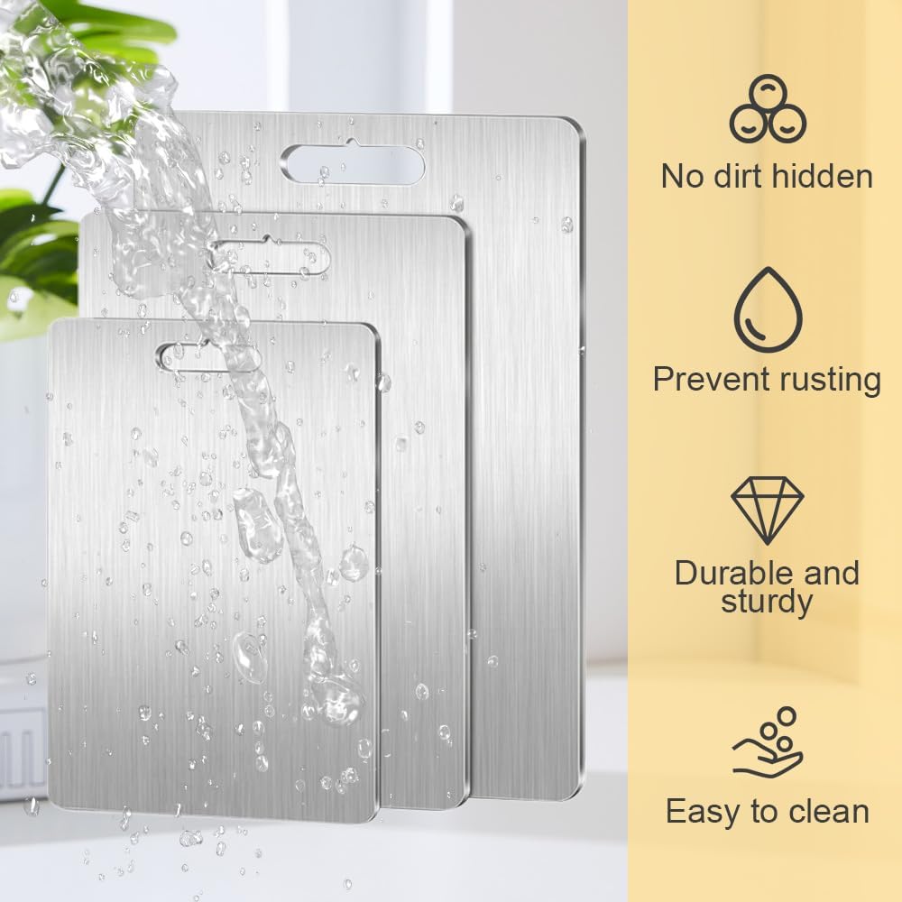 Rayvia Stainless Steel Cutting Board – Durable, Hygienic & Easy-to-Clean Kitchen Essential