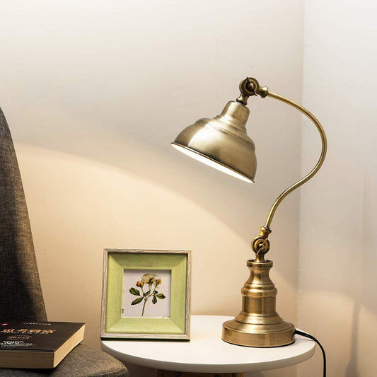 Brass Desk Lamp - Touch of Vintage Elegance with a Brass Desk Lamp - Default Title