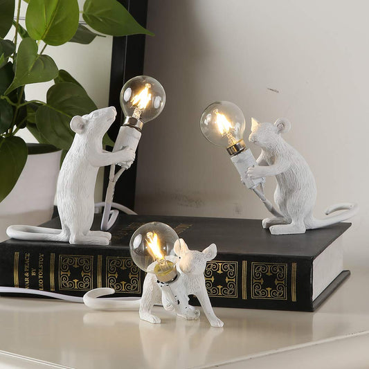 Royallure Art Deco Style LED Mouse Table Lamp - Whimsical Desk Lighting