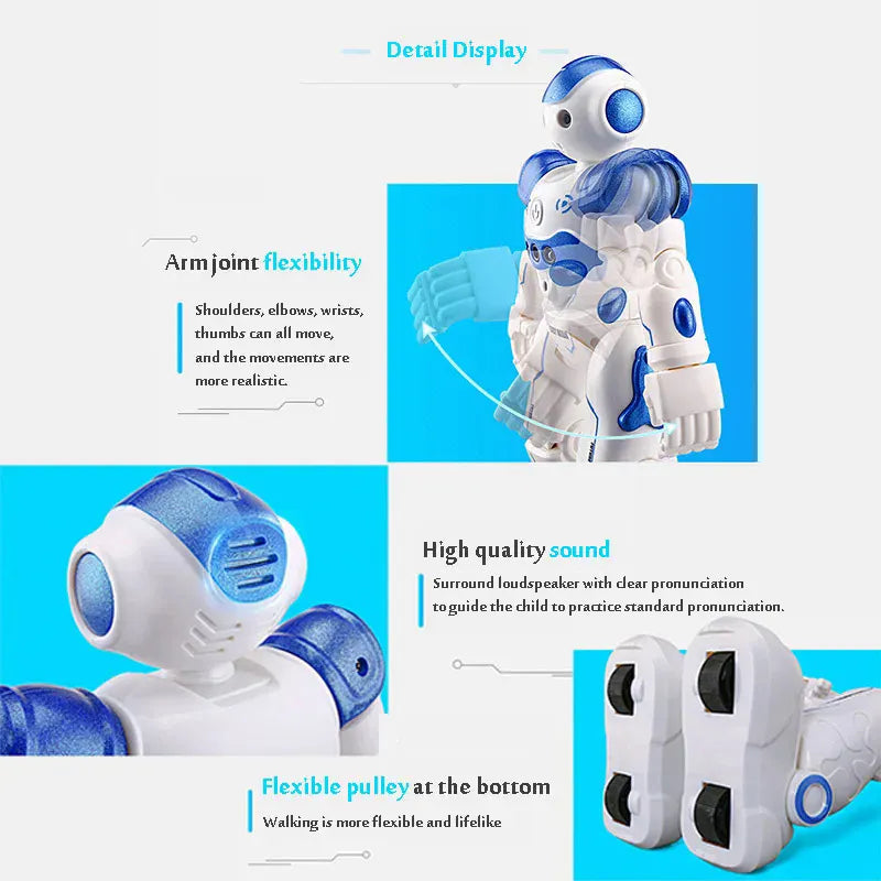 Royallure Smart Interactive Robot Toy for Kids – Gesture Control, Obstacle Avoidance & LED Eye Lights