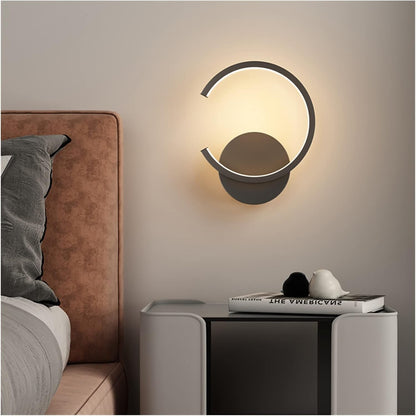 RoyaleGlow Modern Golden Copper Wall Lamp - Nordic LED Up & Down Lighting - TypeA Noir / Lumière Chaude