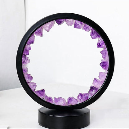 RoyaleGlow LED Crystal Amethyst Lamp for Healing and Home Décor - Amethyst warm