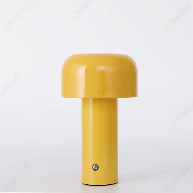 Italian Designer Mushroom Table Lamp Night Light Portable Cordless Touch Rechargeable Decor Lamp USB Bedside Lamp Desktop Lamp