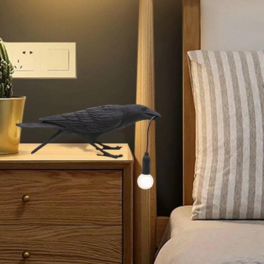 RoyaleGlow Nordic Crow Bird Lamp - Unique Wall Light