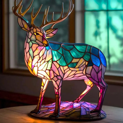 Royaleva WildCraft Animal Light Sculptures – Stained Glass LED Art Lamp