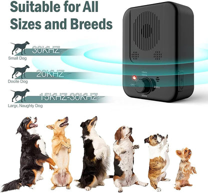 Pawellure Ultrasonic Bark Control Device - Rechargeable Anti-Barking Solution for Dogs