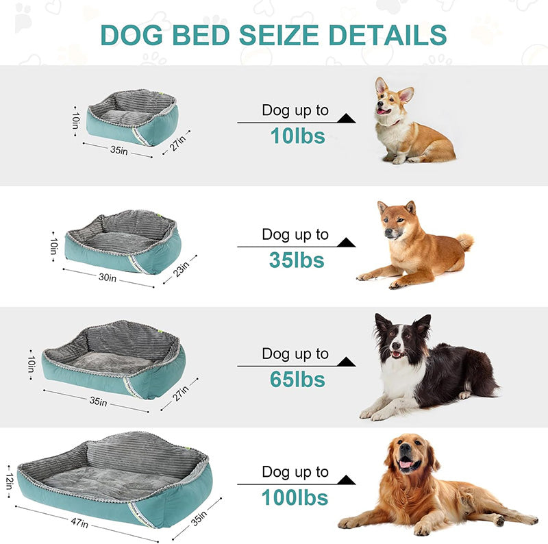 Pawelux All-Season Hypoallergenic Thick Dog Bed - Soft, Warm & Machine Washable