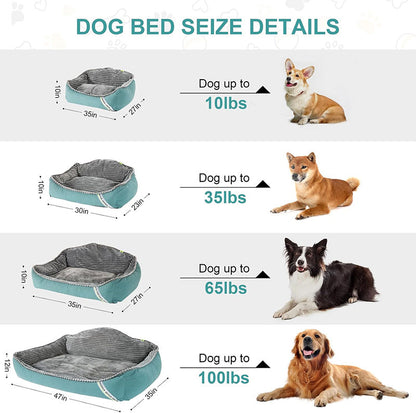 Pawelux All-Season Hypoallergenic Thick Dog Bed - Soft, Warm & Machine Washable