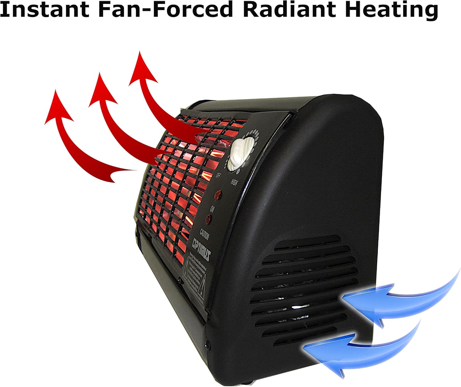 Royelux 1320W Portable Fan Heater with Thermostat - Default Title