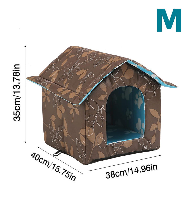 Pawelux Outdoor Cat House – Waterproof with Self-Warming Pad for Comfort