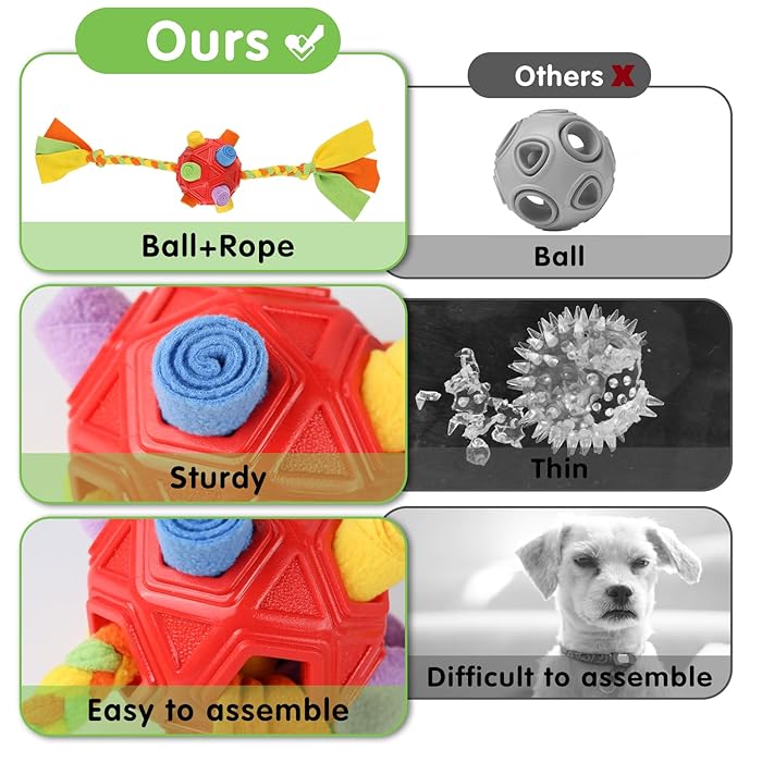 Pawellure Snuffle Toy - Interactive Dog Treat Puzzle for Mental Stimulation and Fun