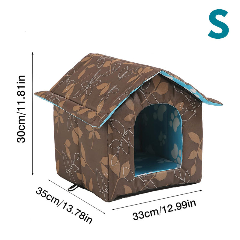 Pawelux Outdoor Cat House – Waterproof with Self-Warming Pad for Comfort