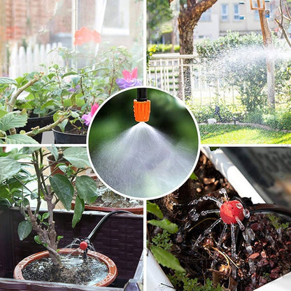 Automatic Misting Irrigation System – Adjustable Garden Cooling & Watering Kit for Lawns, Greenhouses, and Patios. Save Water & Time with Customizable Nozzles for Precise Plant Care & Outdoor Cooling