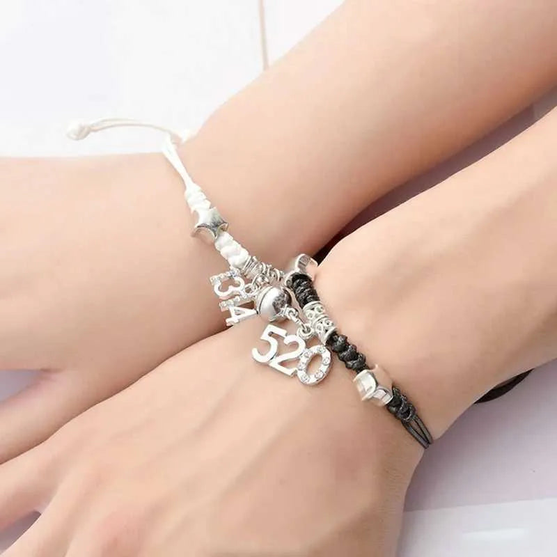 Royelux Luminous Star Couple Bracelets - Matching Glow-in-the-Dark Charm Jewelry