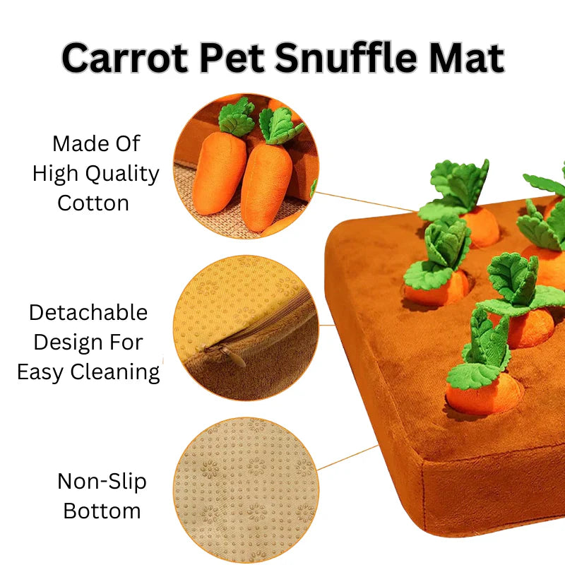 Furora Interactive Carrot Garden Dog Puzzle Toy - Durable & Engaging Treat Hiding Fun for All Breeds