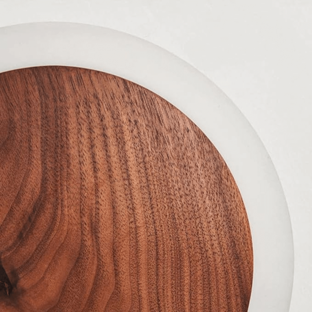 Nordic Walnut LED Wall Light - Modern Wood Accent Lighting - 20cm