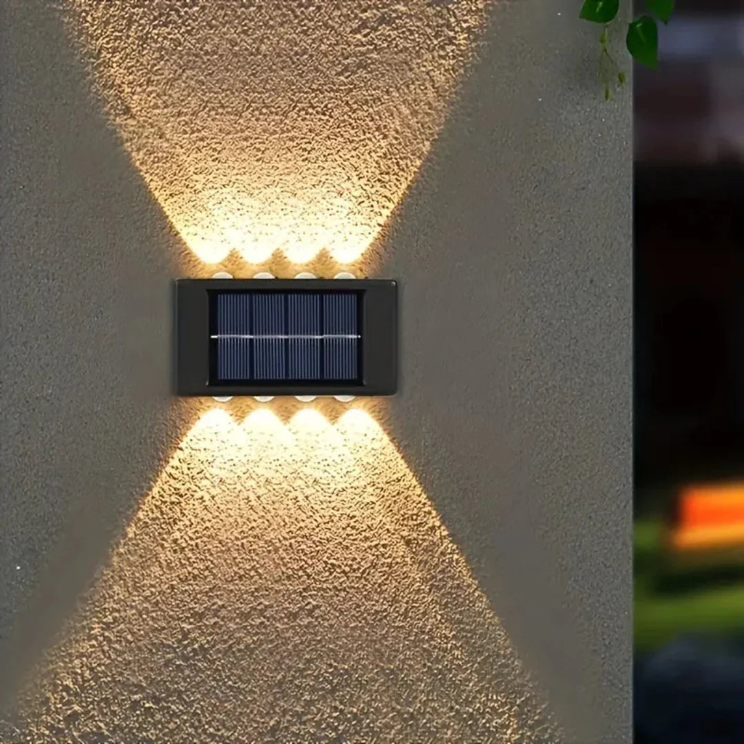 Royelux Solar-Powered Outdoor Wall Light - Yellow