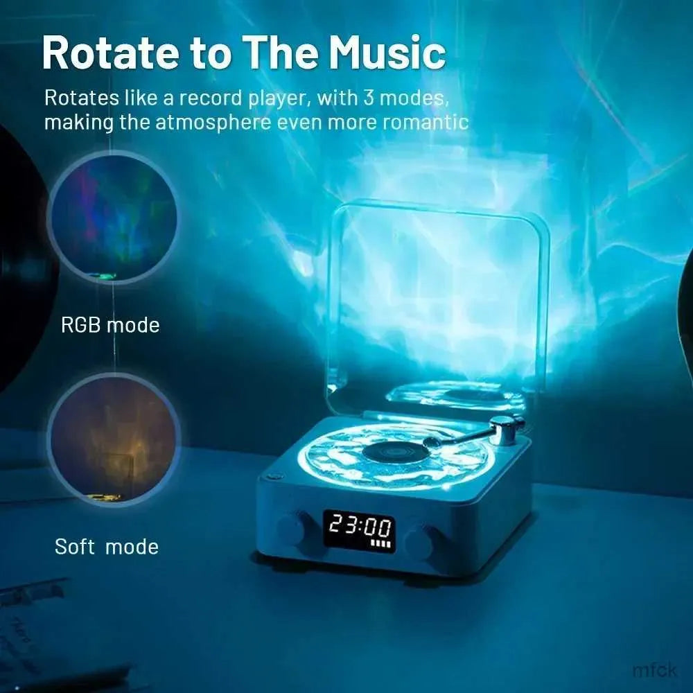 Royaleva Timeless Tunes Light – Vintage Record Player-Inspired LED Lamp with Bluetooth & White Noise