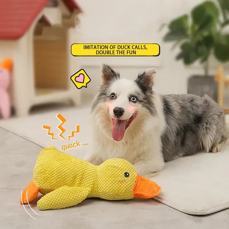 Furora Quack-Quack Calming Duck Dog Toy - Durable, Interactive Plush for All Breeds