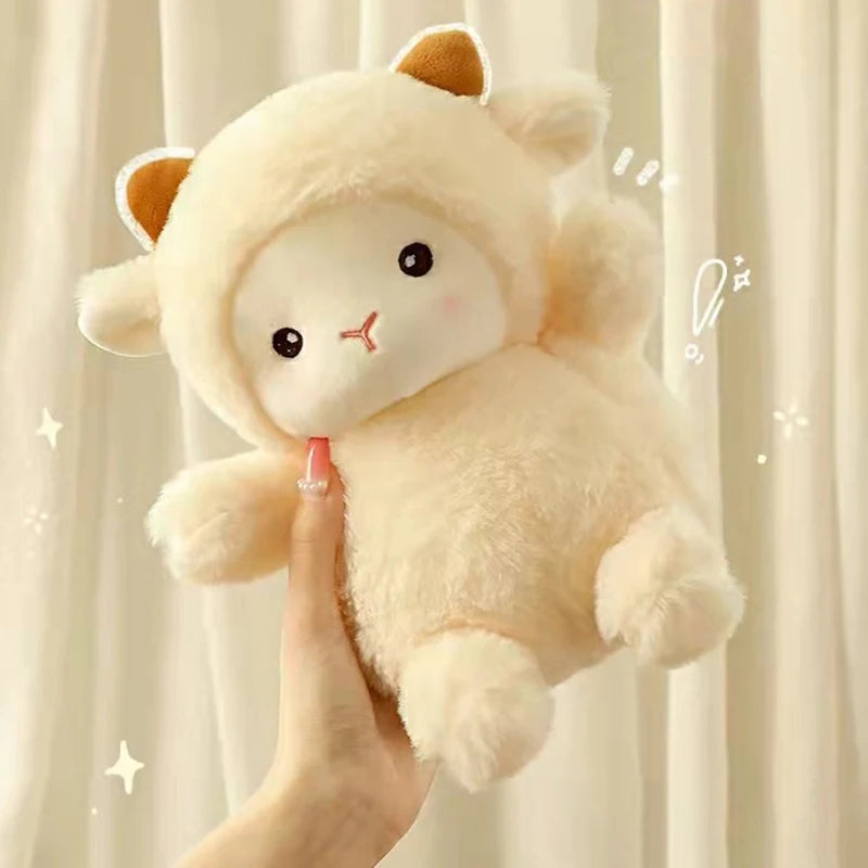 25cm sheep plush doll pillow, soft and huggable stuffed animal with a kawaii design, perfect for kids, gifts, and home décor.