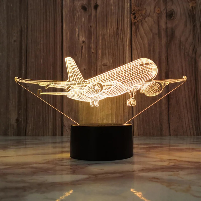 Add a Touch of Magic with the 3D Airplane Night Light - Default Title