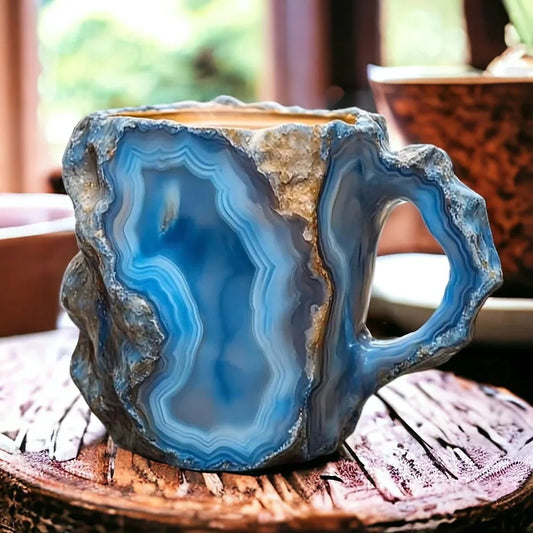 Royallure Elegant Crystal Agate Coffee Cup – Unique Handcrafted Mug for Luxury Sipping