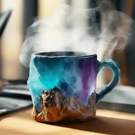 Royallure Elegant Crystal Agate Coffee Cup – Unique Handcrafted Mug for Luxury Sipping