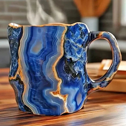 Royallure Elegant Crystal Agate Coffee Cup – Unique Handcrafted Mug for Luxury Sipping