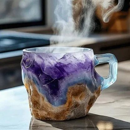 Royallure Elegant Crystal Agate Coffee Cup – Unique Handcrafted Mug for Luxury Sipping