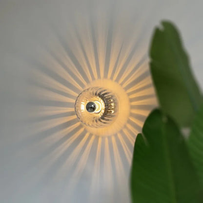 Bauhaus Glass Wall Sconce - Decorative Wall Light with Stunning Effects for Hallways & Living Rooms - Gold Base