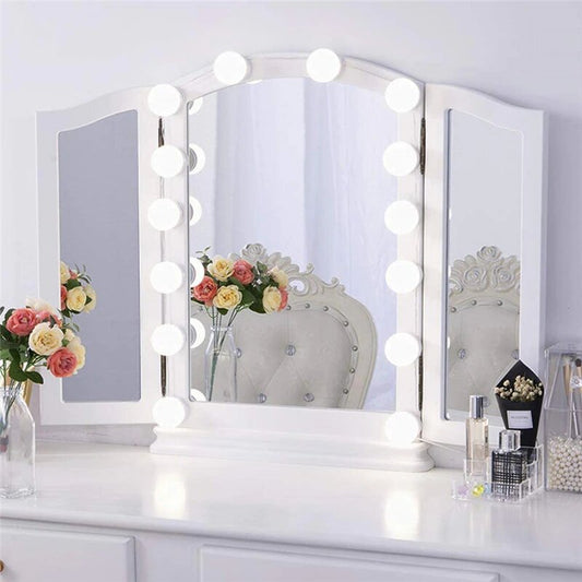 RoyaleGlow LED Makeup Mirror Lights – Dimmable Vanity Lighting with Adjustable Brightness & 3 Color Modes.