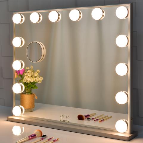 RoyaleGlow Dimmable LED Makeup Mirror Lights with 3-Color Adjustment