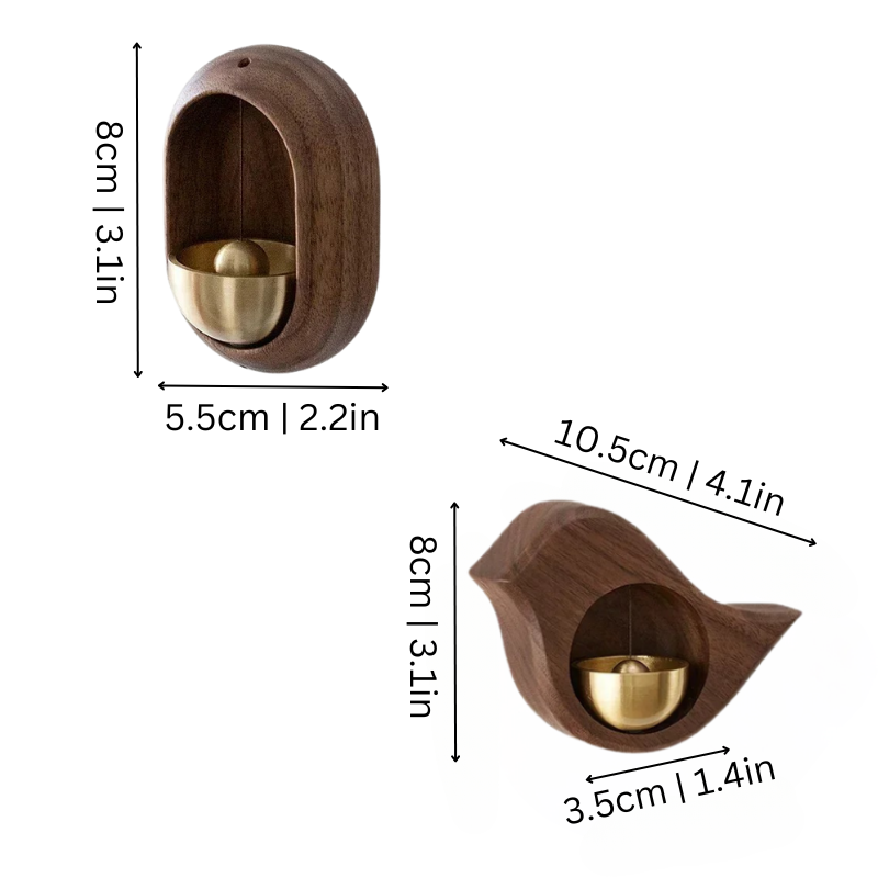 Rayvia Elegant Wooden Door Chimes for Peaceful Home