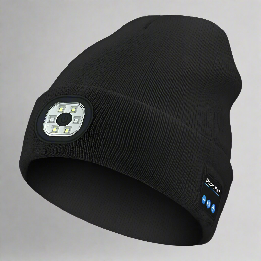 Rayvia Bluetooth Beanie – Wireless Music Hat with LED Light for Hands-Free Convenience