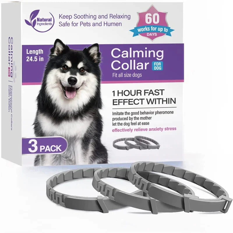 Pawellure Adjustable Waterproof Calming Collar for Dogs – Anxiety Relief with Natural Pheromones