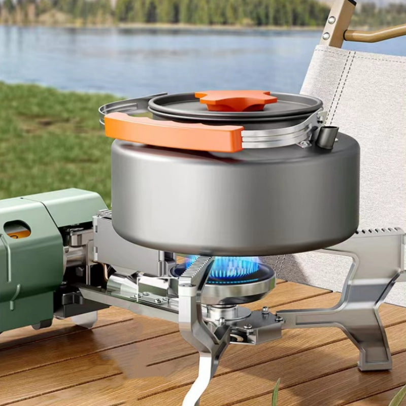 Royaleva Portable Camping Gas Stove - Lightweight Folding Design for Outdoor Cooking - Khaki