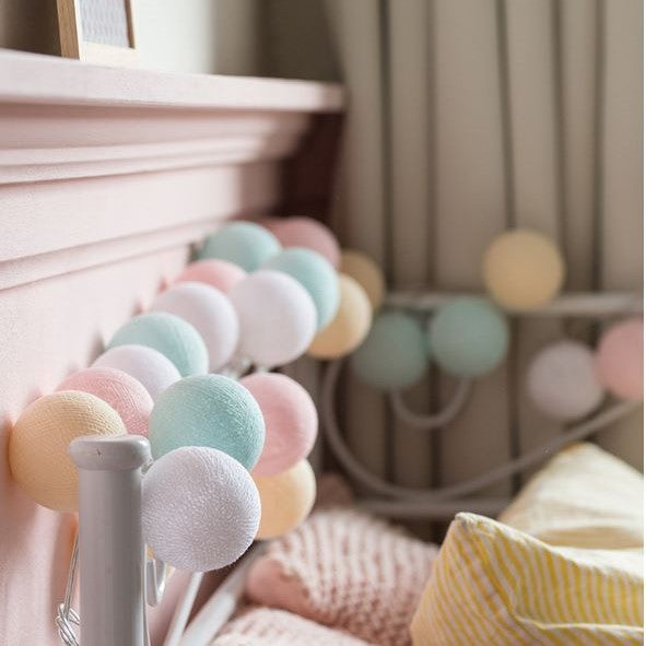 Royallure Cotton Ball Garland Lights – Cozy Decor for Home & Celebrations