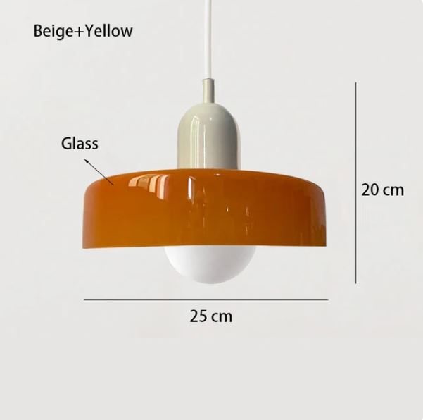 RoyaleGlow Scandinavian-Style Vintage Glass Pendant Light for Elegant Illumination