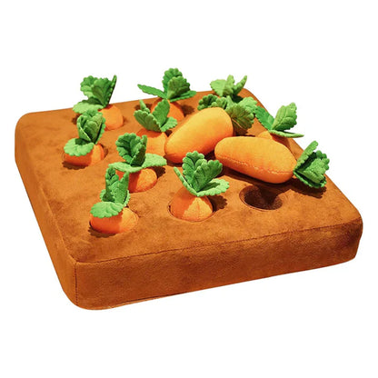 Furora Interactive Carrot Garden Dog Puzzle Toy - Durable & Engaging Treat Hiding Fun for All Breeds