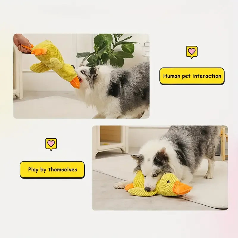 Furora Quack-Quack Calming Duck Dog Toy - Durable, Interactive Plush for All Breeds