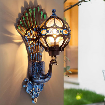 Luxora - European Style Retro Peacocks Waterproof Outdoor Wall Light