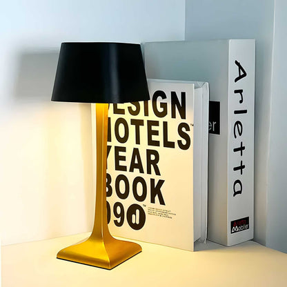 Eleganza Cordless LED Table Lamp – Touch Control, Rechargeable with Italian Design - Gold & Black