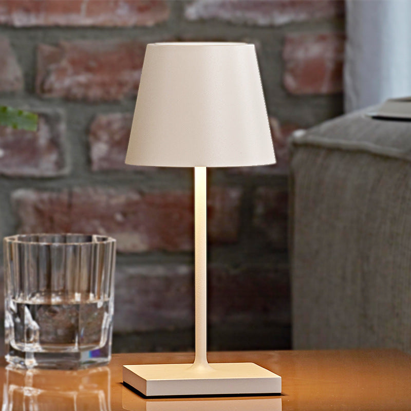 LumiCord Cordless LED Table Lamp – Rechargeable, Sleek Design with Adjustable Brightness - White